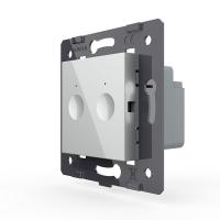Двухклавишный сенсорный выключатель Livolo Module, цвет серый (механизм)