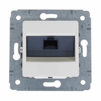 Розетка компьютерная RJ45 UTP кат.6. Белый. Legrand Cariva