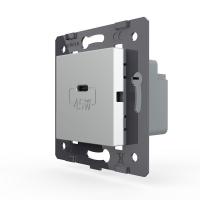 Розетка USB type C с блоком питания 45W Livolo, цвет серый (механизм) VL-FCUC-2IP