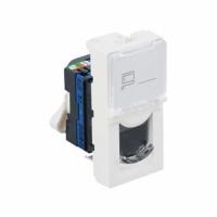 Розетка RJ45 UTP кат.6, 1 модуль. Белый. Legrand Mosaic