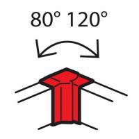 Внутренний изменяемый угол Metra от 80°-120° для 100x50. Legrand
