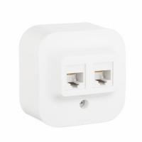 Розетка компьютерная двойная 2XRJ45 UTP кат.5е Белый. Legrand Quteo