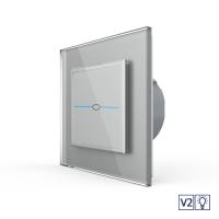 Сенсорный диммер LIVOLO Quadro версия 2, 1 клавиша 1 модуль Серый