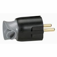 Вилка 2К+3 16А, с поворотным механизмом, Чёрный. Элиум Legrand
