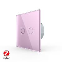 Сенсорный выключатель Livolo ZigBee (Wi-Fi) 2 клавиши 1 пост Розовый
