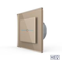 Сенсорный диммер LIVOLO Quadro версия 2, 1 клавиша 1 модуль Золотой