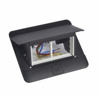 Выдвижной розеточный блок неукомплектованный IP40 4 модуля, Черный. Legrand