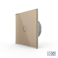 Одноклавишная сенсорная кнопка Livolo сухой контакт, 1 пост, Золотой VL-C701IH-13