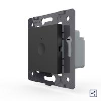 Одноклавишный проходной сенсорный выключатель Livolo Module, цвет черный (механизм)
