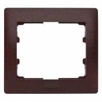 Рамка 1 пост из дерева Махагон/Mahogany. Legrand Galea Life