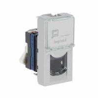 Розетка RJ45 FTP кат.6, 1 модуль. Алюминий. Legrand Mosaic
