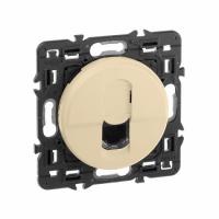 Розетка компьютерная RJ 45 UTP категории 6 Слоновая кость. Celiane. Legrand