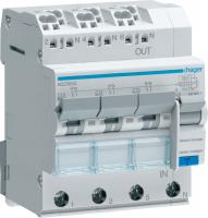 АВДТ 3P+N / 3 x (1P+N) 6kA C-13A 30мА Тип А, зажимы вх. винтовые / отх. QC, ширина 4М
