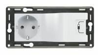 Комбинированная розетка 2К+З 16А+USB 1000мА Белый. Legrand Valena LIFE/ALLURE Valena IN'MATIC