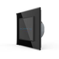 Сенсорный выключатель Livolo Quadro 2 клавиши 1 пост Черный VL-Q702-12
