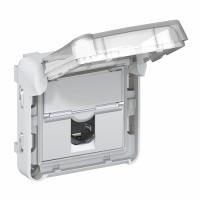 Розетка компьютерная RJ45 FTP кат.6 IP55, Серый. Plexo. Legrand