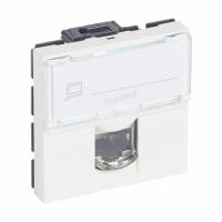 Розетка RJ45 STP кат.6А, 2 модуля. Белый. Legrand Mosaic