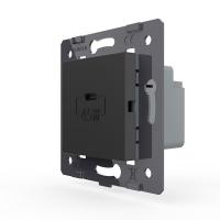 Розетка USB type C с блоком питания 45W Livolo, цвет черный (механизм) VL-FCUC-2BP
