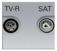 Розетка TV-R/SAT оконечная Zenit (серебристый) N2251.7 PL