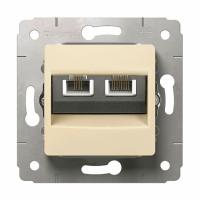 Розетка телефон+компьютер RJ11/RJ45. Слоновая кость. Legrand Cariva