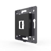 Розетка 1 пост HDMI 2.0 Livolo, цвет черный (механизм) VL-FCHD-2BP