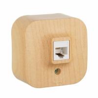 Розетка телефонная RJ11, Дерево. Legrand Quteo