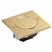 Встраиваемый розеточный блок неукомплектованный IP44 квадратный 2 модуля, Бронза. Legrand