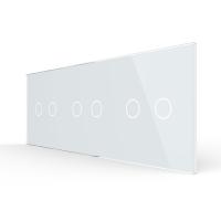 Панель для трех двухклавишных выключателей LIVOLO белая BB-C7-C2/C2/C2-11