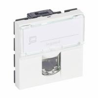 Розетка RJ45 STP кат.6, 90°, 2 модуля. Белый. Legrand Mosaic