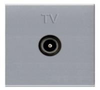 Розетка TV одиночная, ABB Zenit (серебристый) N2250.7 PL