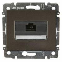 Розетка компьютерная RJ 45 FTP категории 6, винтовые клеммы Galea Life-Темная Бронза