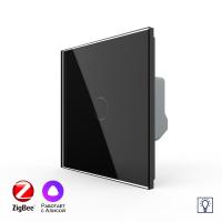 Одноклавишный умный сенсорный диммер Livolo ZigBee, 1 пост, Черный VL-C701D2Z-2BG