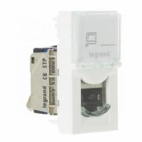 Розетка RJ45 STP кат.6, 1 модуль. Белый. Legrand Mosaic
