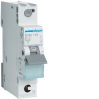 Автоматический выключатель 1P 6kA B-10A QC 1M. Hager