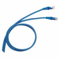 Патч-корд RJ 45 кат. 6 F/UTP PVC экранированный 1 м голубой. Legrand