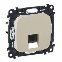 Розетка интернет одиночная RJ 45 Категория 5е UTP. Слоновая кость. Valena Allure. Legrand
