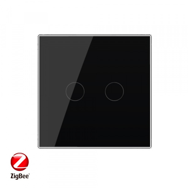 Сенсорный выключатель Livolo ZigBee (Wi-Fi) 2 клавиши 1 пост Черный