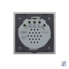 Сенсорный выключатель для жалюзи Livolo Quadro 2 клавиши 1 модуль Серый VL-Q702W-15