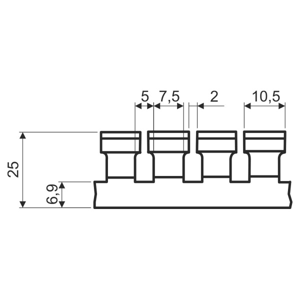 Перфорированный канал DIN RK 25X25 DIN_LD