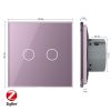Сенсорный выключатель Livolo ZigBee (Wi-Fi) 2 клавиши 1 пост Розовый