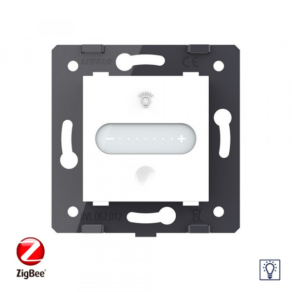 Одноклавишный проходной сенсорный диммер Livolo ZigBee, цвет белый (механизм) VL-FC1SDZ-2WP