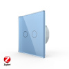 Сенсорный выключатель Livolo ZigBee (Wi-Fi) 2 клавиши 1 пост Синий