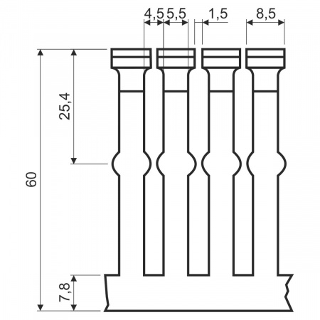 Перфорированный канал RK 60X60_LD