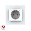 Розетка электрическая ZigBee (Wi-Fi) с заземлением защитными шторками 16A Livolo 1 пост Белая