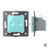 Двухклавишный сенсорный выключатель Livolo Module с функцией радиоуправления, цвет зеленый (механизм)