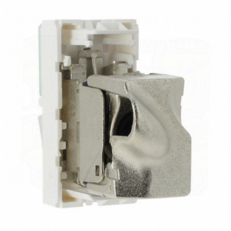 Розетка RJ45 STP кат.6, 1 модуль. Белый. Legrand Mosaic