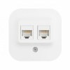 Розетка компьютерная двойная 2XRJ45 UTP кат.5е Белый. Legrand Quteo