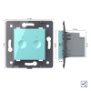 Двухклавишный проходной сенсорный выключатель Livolo Module, цвет зеленый (механизм)