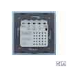 Двухклавишный проходной сенсорный выключатель Livolo Module с функцией радиоуправления, цвет синий