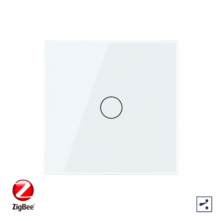 Сенсорный проходной выключатель Livolo ZigBee (Wi-Fi) 1 клавиша 1 пост Белый